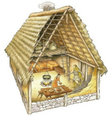 Maison paysanne du Moyen-Age