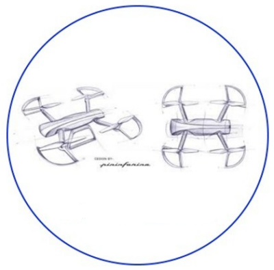 Croquis d'un projet de drone